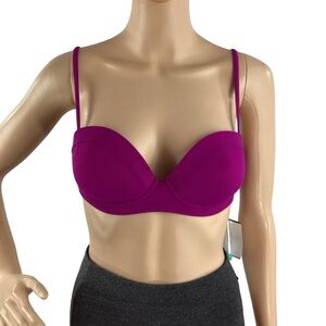 WET Swimwear Aspen Top Magenta Bikini Bra Swim Top Size M